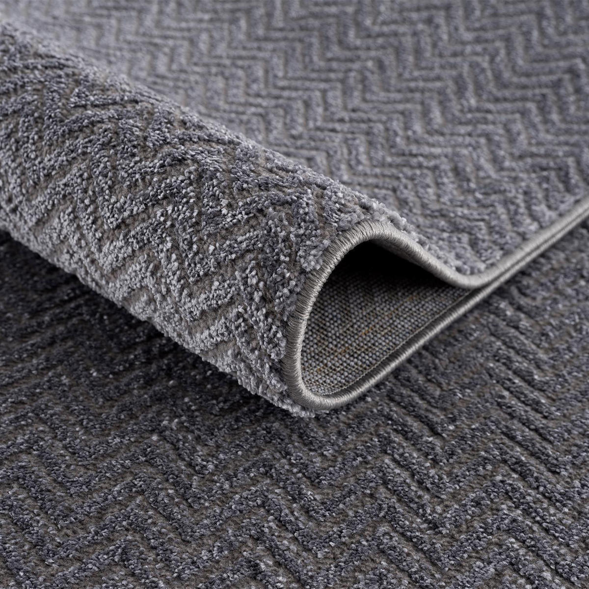 KURZFLOR-TEPPICH Fancy 805 Grau 140x200 cm - Grau, Textil (140/200cm) - carpet city