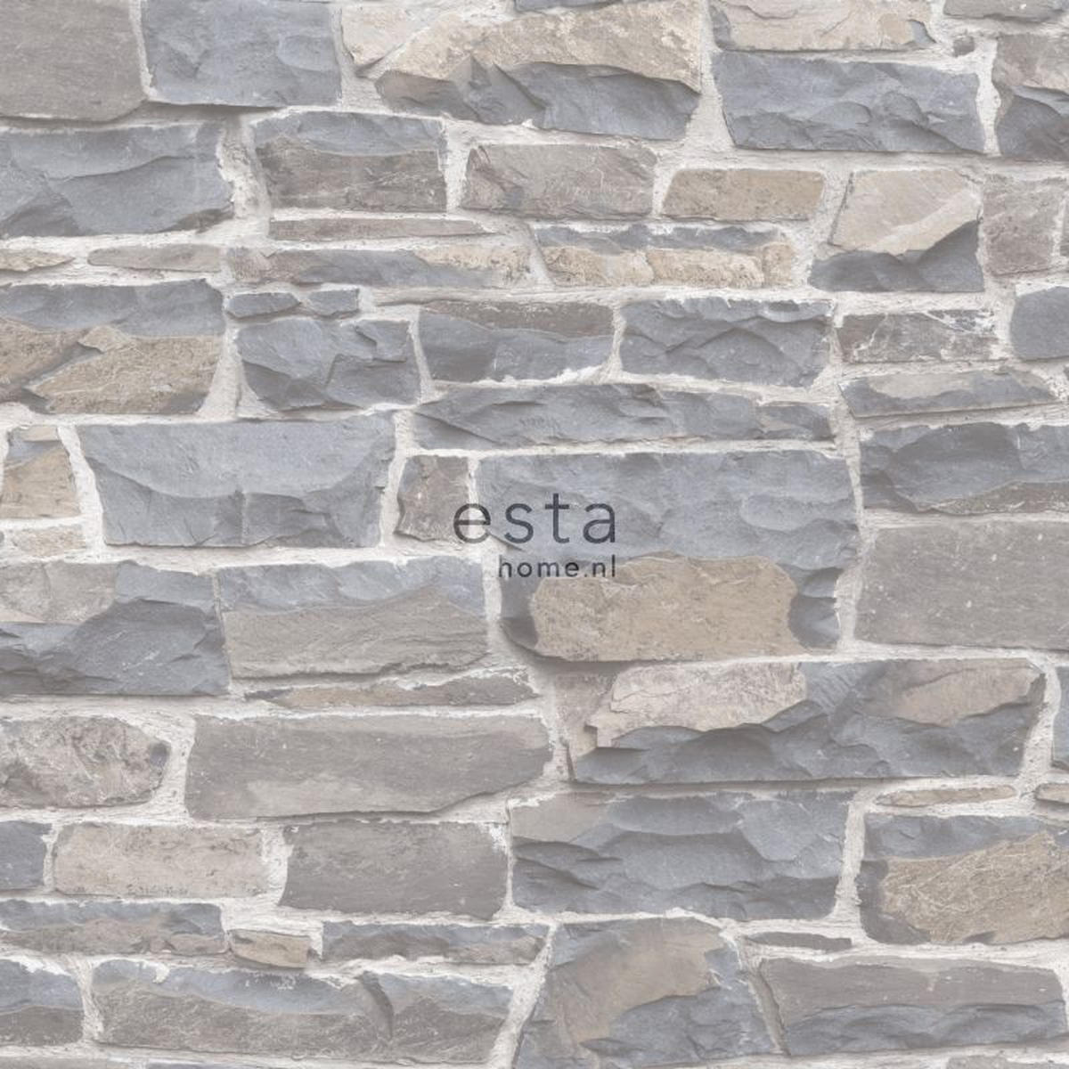TAPETE Stein-Optik 53 cm x 10.05 m - Grau, Papier (53/1000cm) - ESTAhome