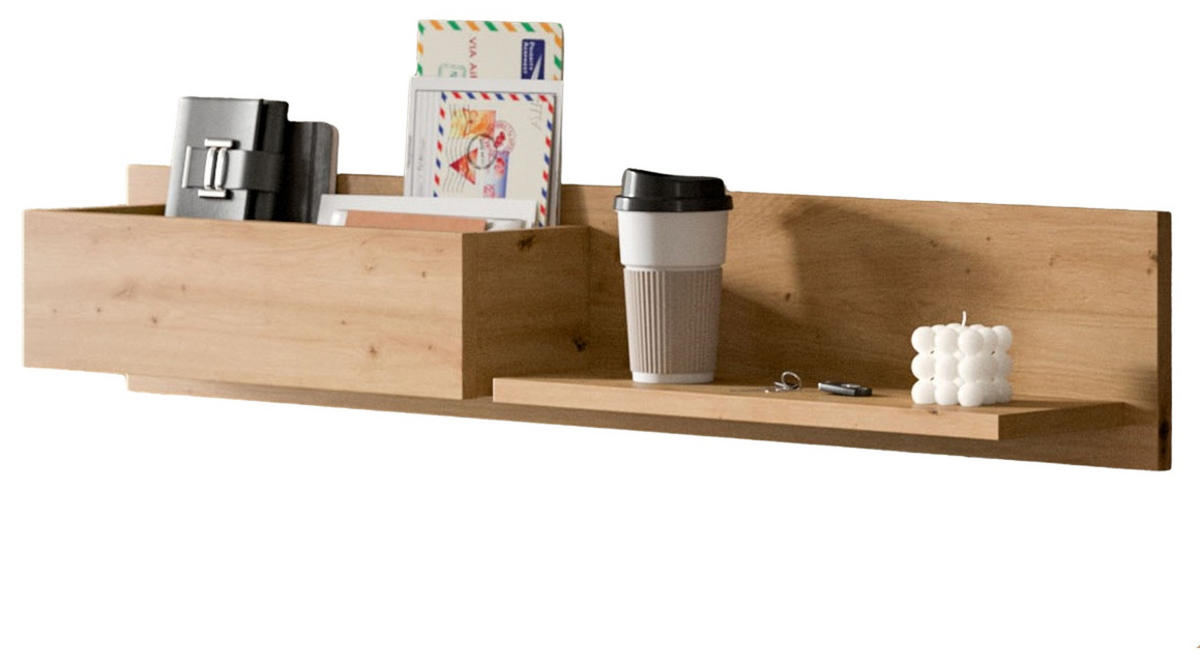 REGAL Eiche Artisan 110 cm, Flurregal hängend - Eiche Artisan, Holzwerkstoff/Metall (110/19/16cm) - Inn.Furn