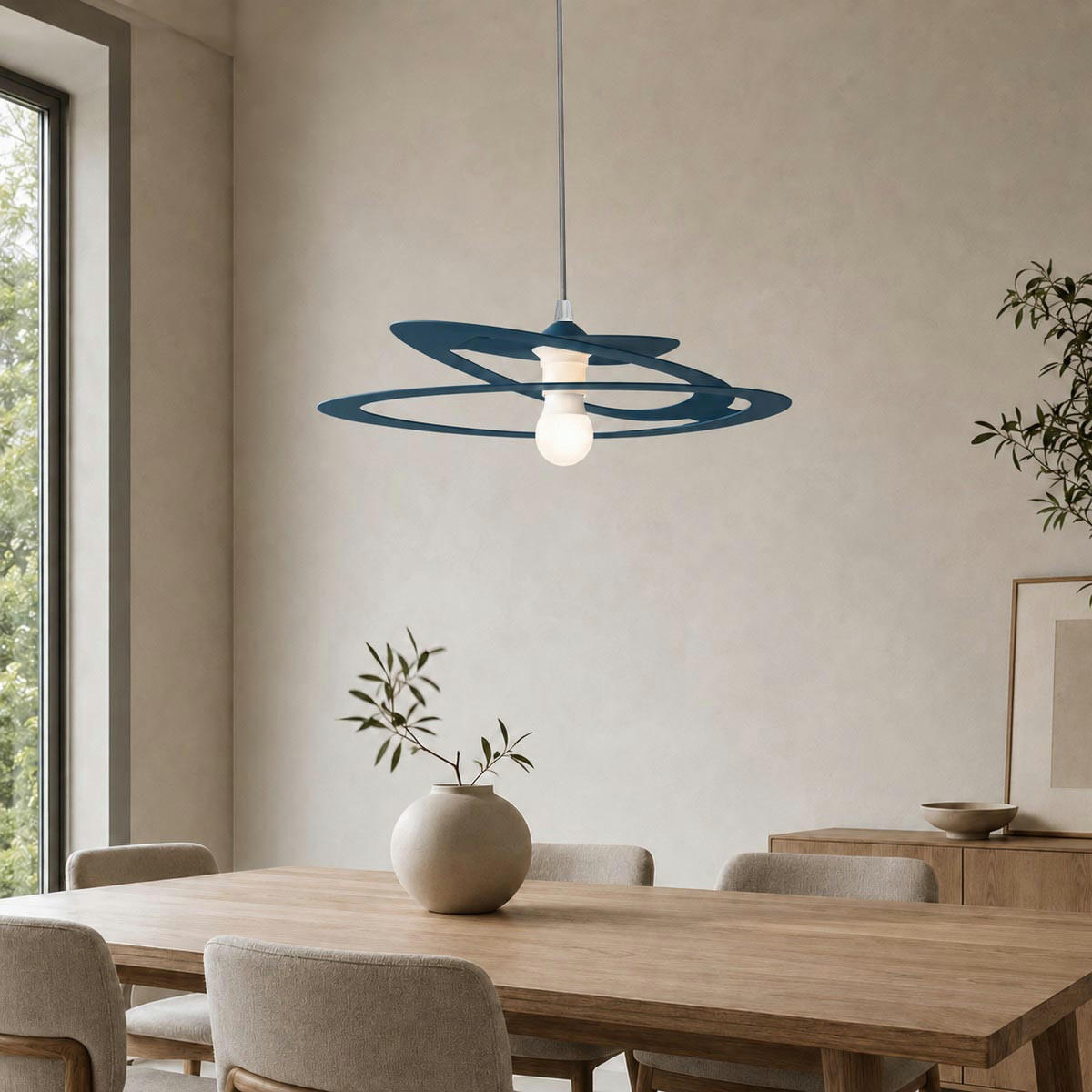 Lumicom Hängeleuchte Blau 40x7.5x34 cm