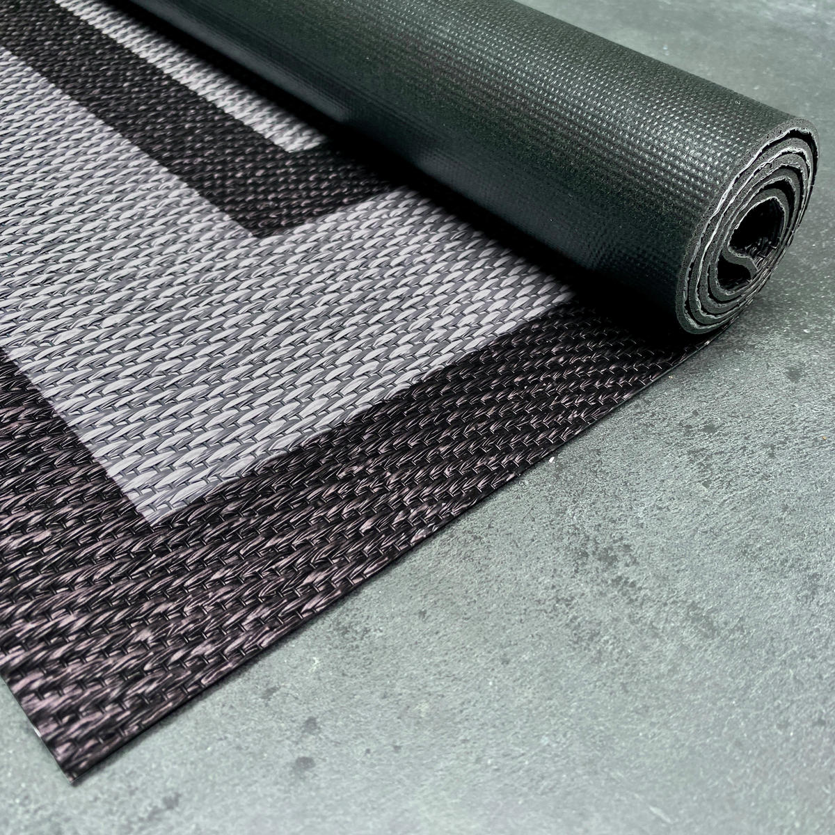 TEPPICH Premium en Vinyle Graue Rechtecke 160x230 cm - Grau, Kunststoff (160/230cm) - STORESDECO