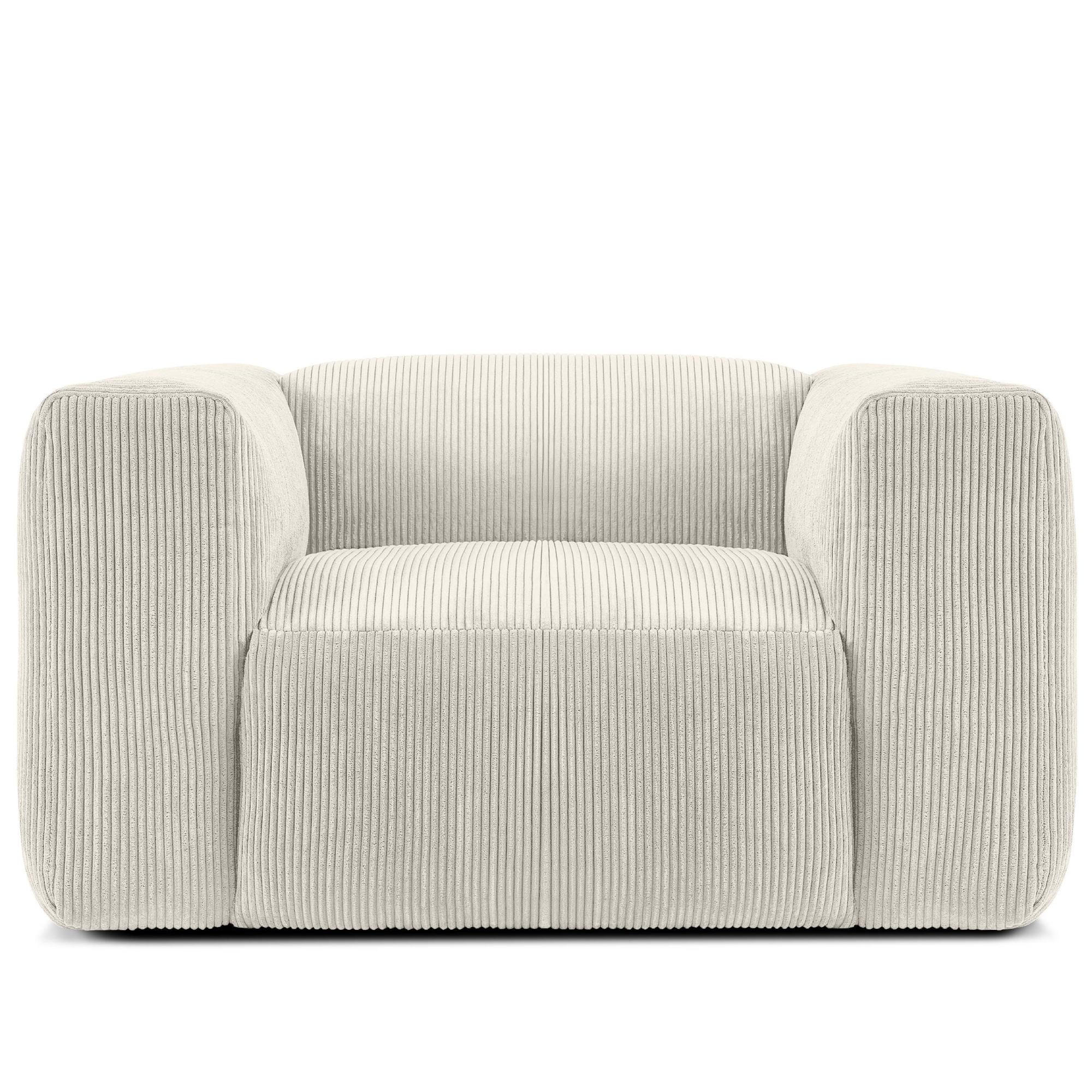 SESSEL BUFFO - Creme, Holzwerkstoff (130/73/96cm) - KONSIMO®