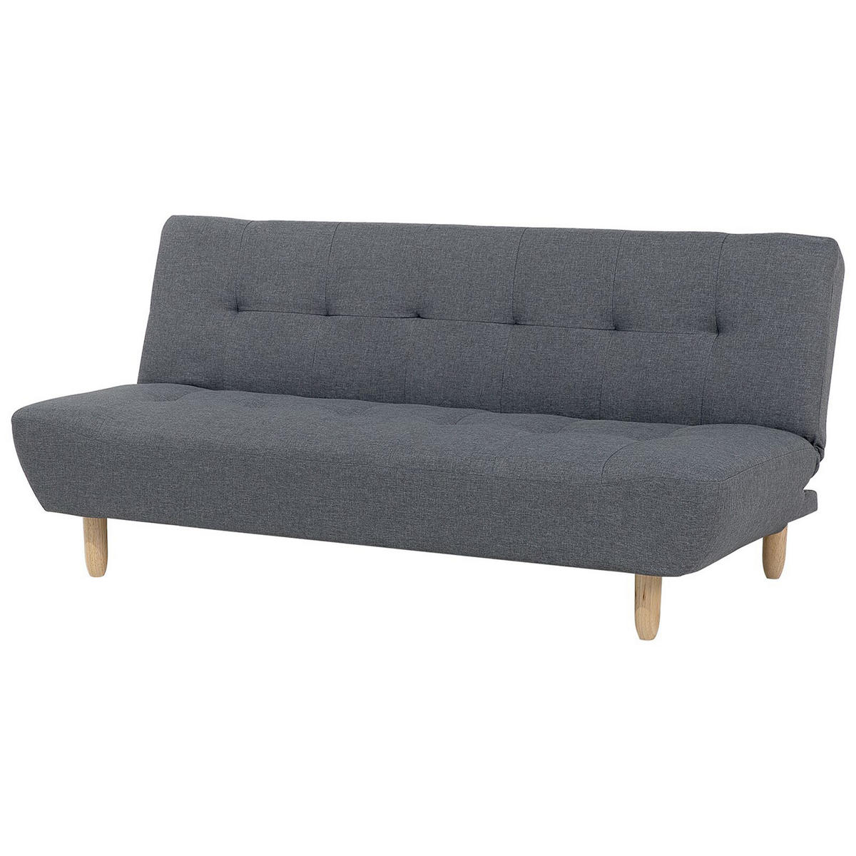 3-SITZER-SCHLAFSOFA dunkelgrau Alsten - Hellbraun/Dunkelgrau, Textil (182/80/83cm) - Beliani