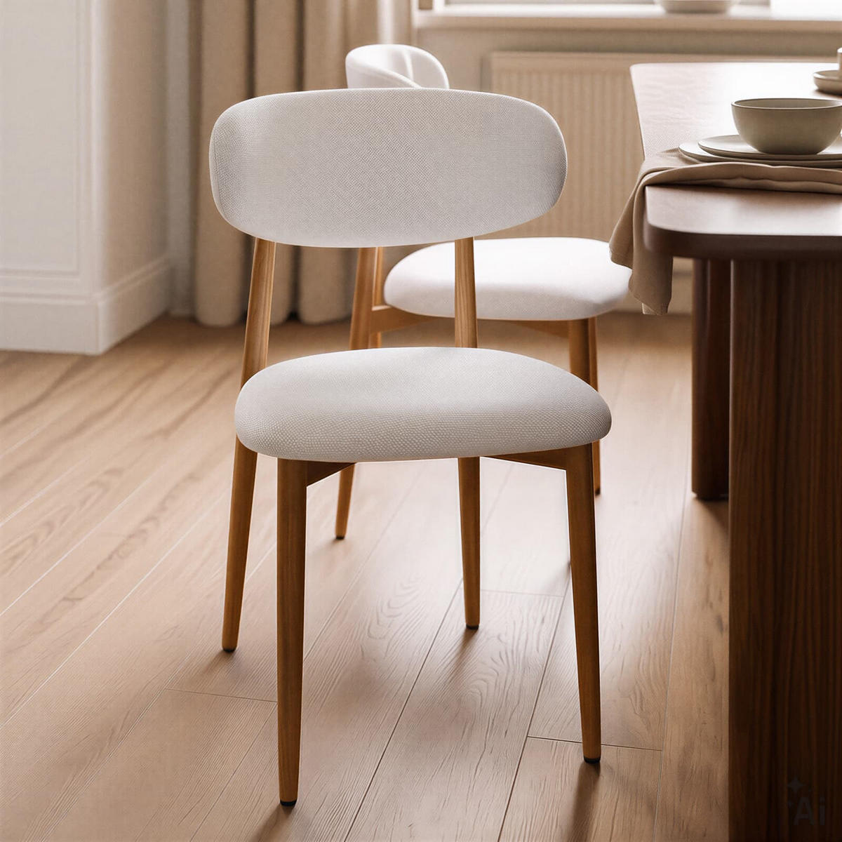 ESSZIMMERSTUHL ARIEL 2er-Set cremeweiß - Creme, Textil (49/79/48cm) - IDIMEX