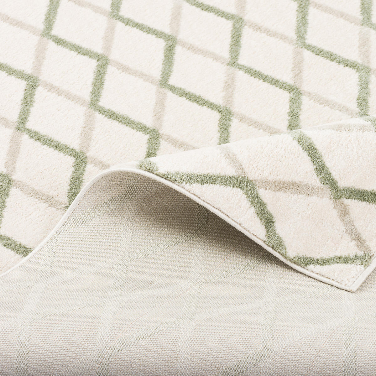 DESIGNER TEPPICH RETRO MONTANA RAUTEN - Beige, Textil (80/150cm) - Pergamon