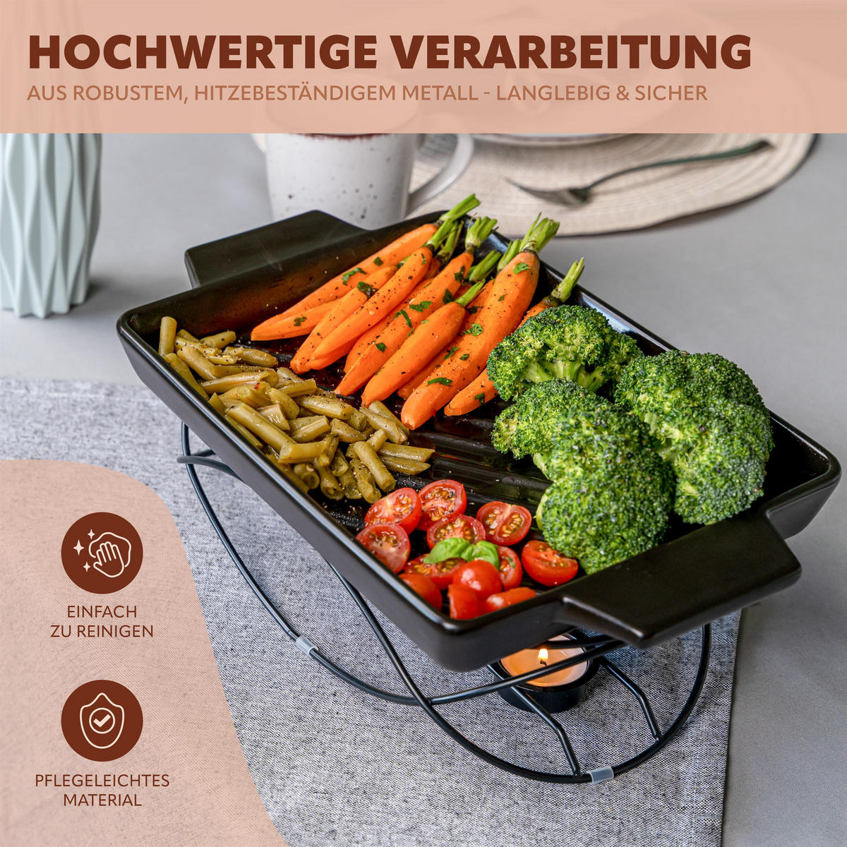 SPEISEWÄRMER, schwarz - Schwarz, Metall (30/8cm) - bremermann