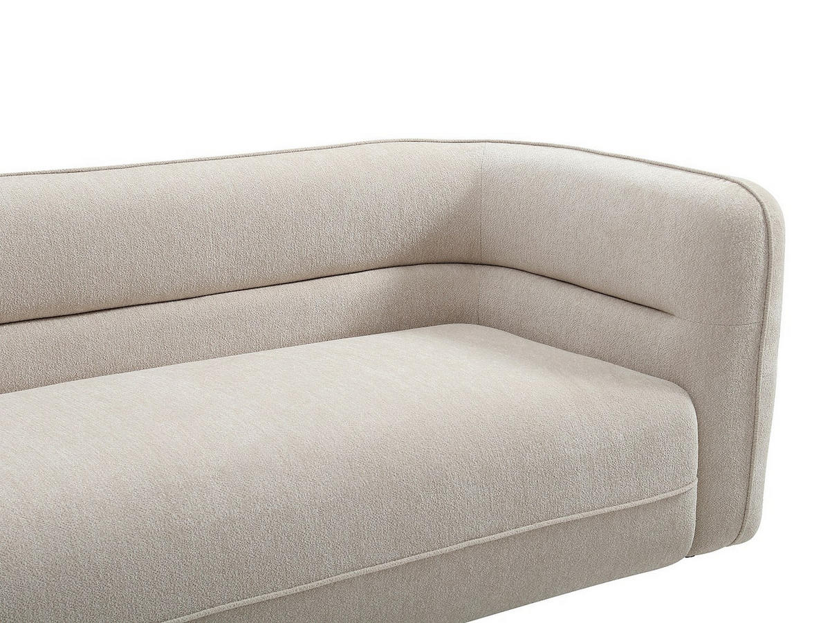 COUCHGARNITUR mit Sessel - 4 Personen - Stoff - Beige - TALIENA - Beige, Textil (222/74/95cm) - Vente-Unique