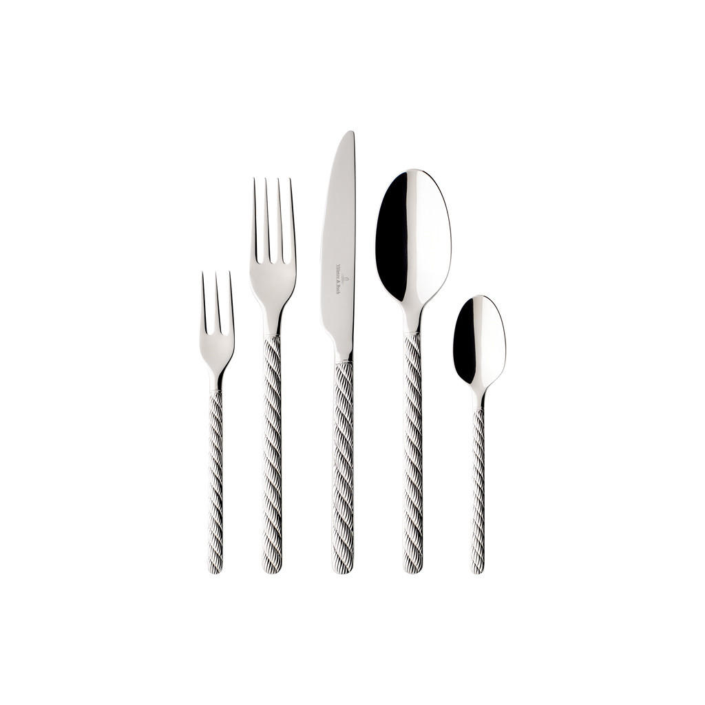 TAFELBESTECK Montauk silber 180er Set - Silberfarben, Metall - Villeroy & Boch
