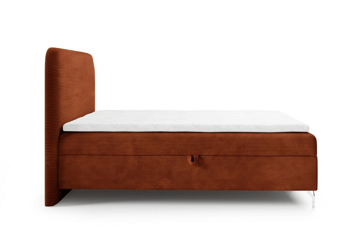 BOXBETT Emilio Premium - Rotbraun, Holzwerkstoff/Textil (140/200cm) - Fun Möbel