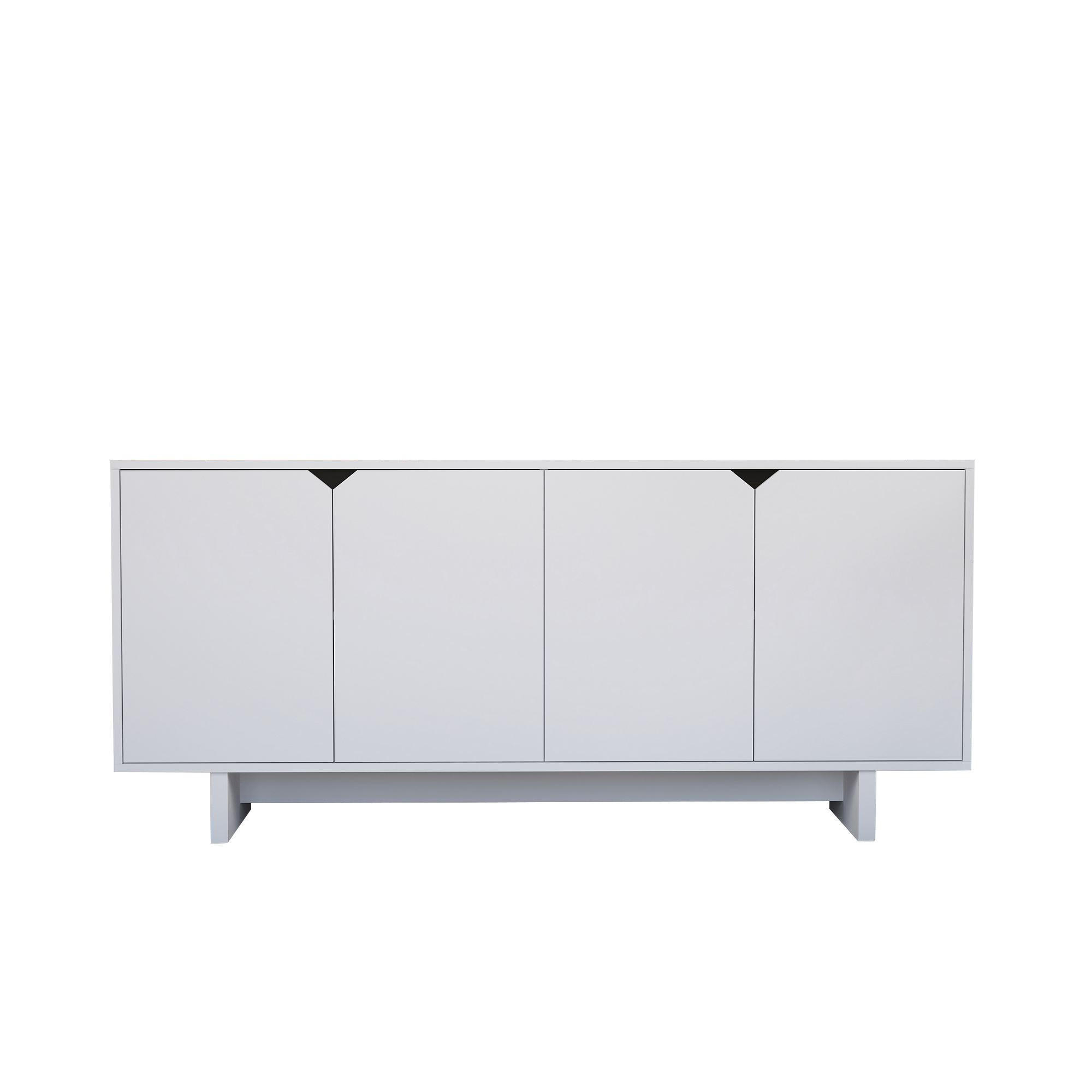 BUFFETSCHRANK doruk weiss - Weiß, Holz (40/81/180cm) - Habitat Garten