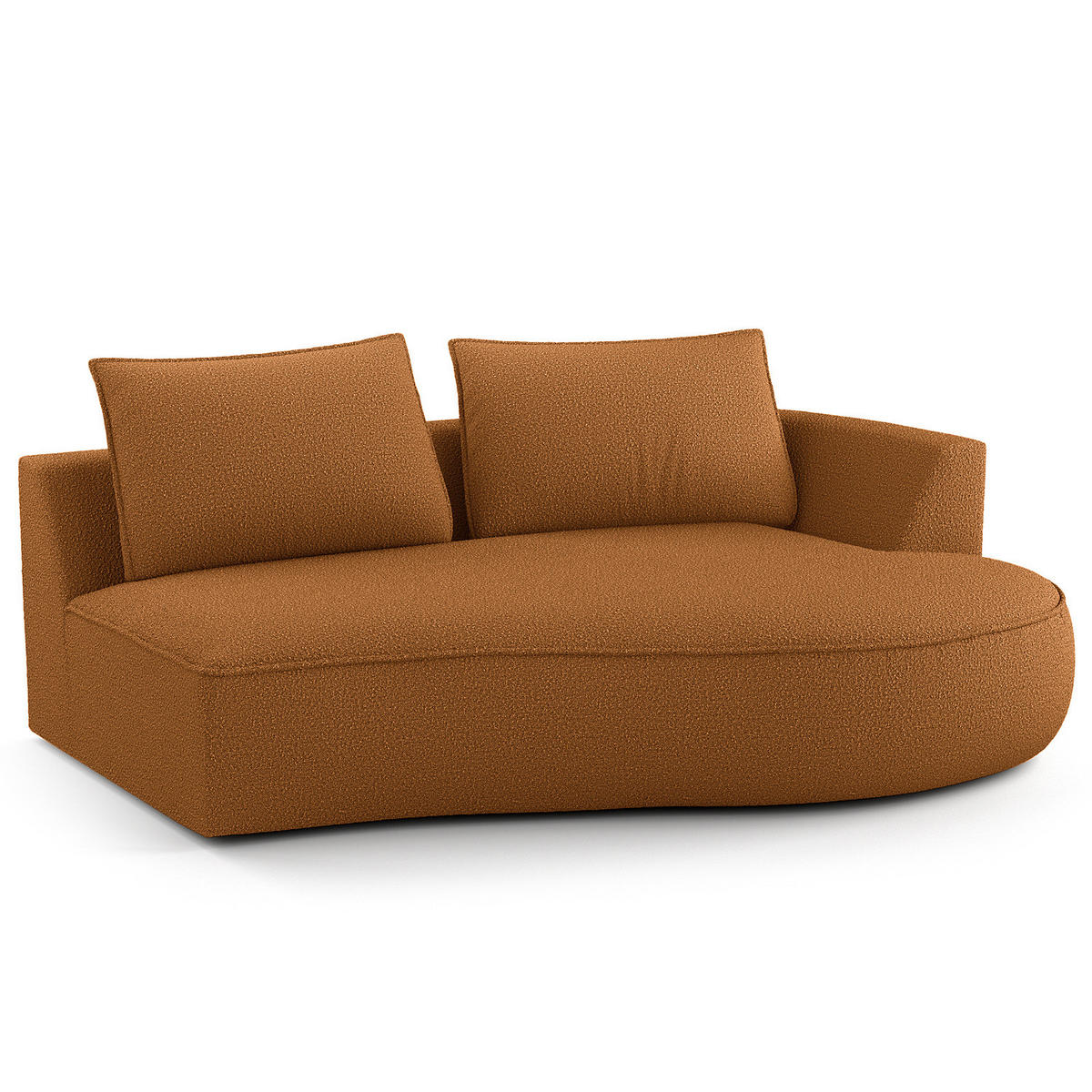 OTTOMANE - modular - Beige/Schwarz, Kunststoff/Textil (196/82/146cm) - home24