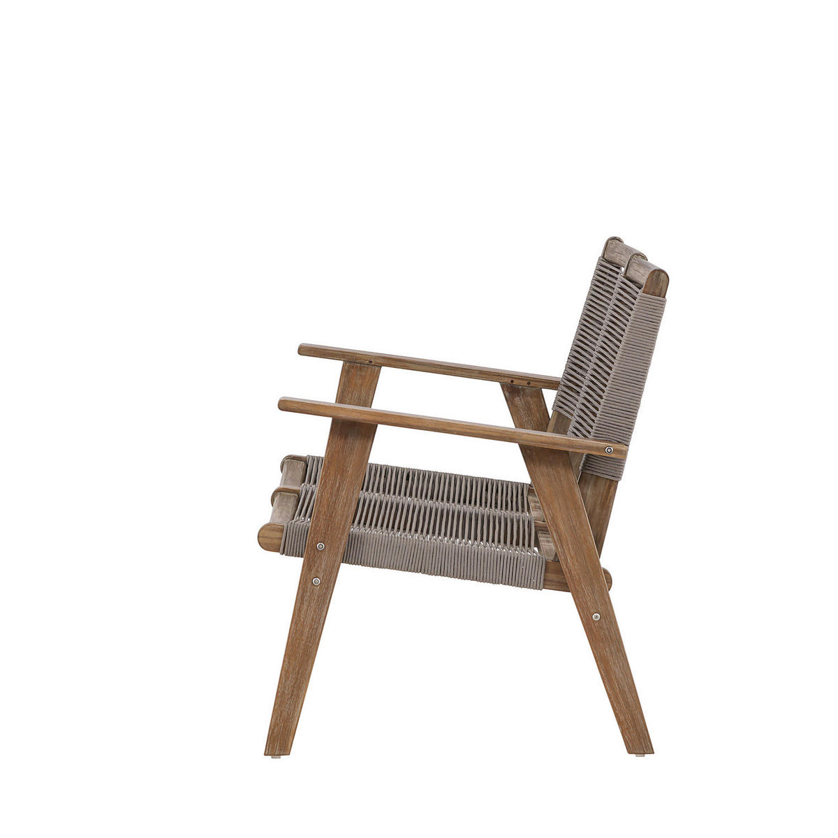 GARTENBANK - Braun - Holz teilmassiv - 120 x 88 x 72 cm - Taupe/Graubraun, Holz (120/88/72cm) - home24
