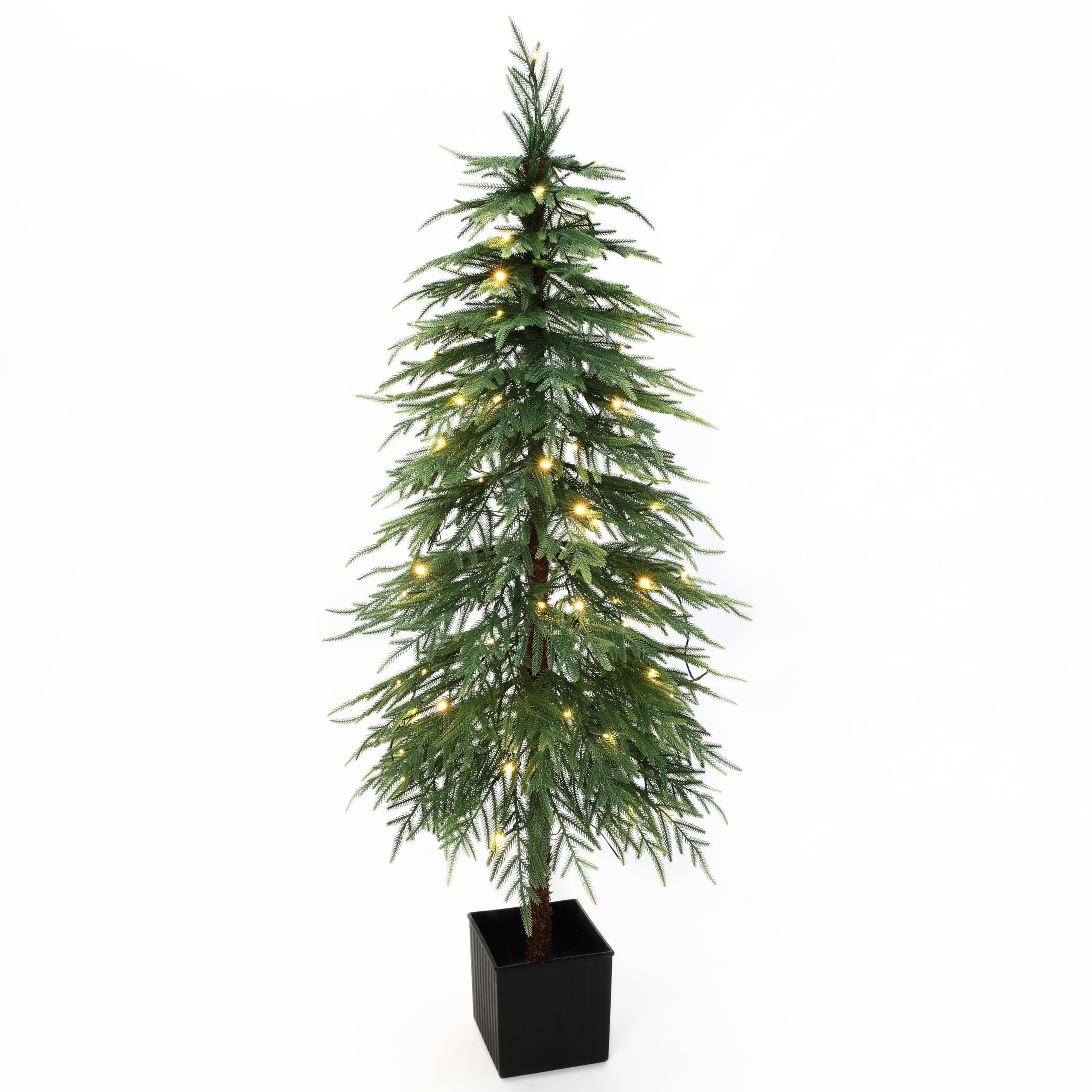 KÜNSTLICHER Weihnachtsbaum 150 cm, Norfolk-Kiefer, 8 Funktionen - Grün, Kunststoff (150cm) - Hometopia