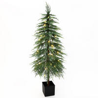 KÜNSTLICHER Weihnachtsbaum 150 cm, Norfolk-Kiefer, 8 Funktionen - Grün, Kunststoff (150cm) - Hometopia