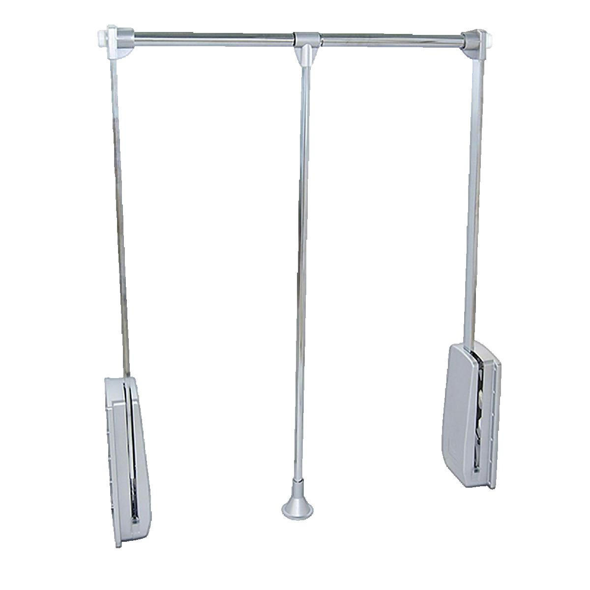 KLEIDERLIFT für Garderoben Hang, 830 - 1150, Verchromt, Stahl und Kunststoff 10er-set - Chromfarben, Metall (115/85/75cm) - EMUCA