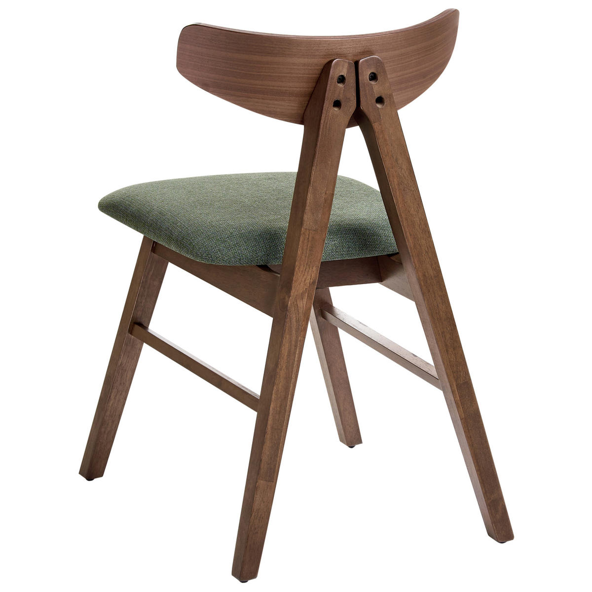 SCAUN DE BUCĂTĂRIE set de 2 lemn maro/verde Lacota - maro închis, lemn (50/77/58cm) - Beliani