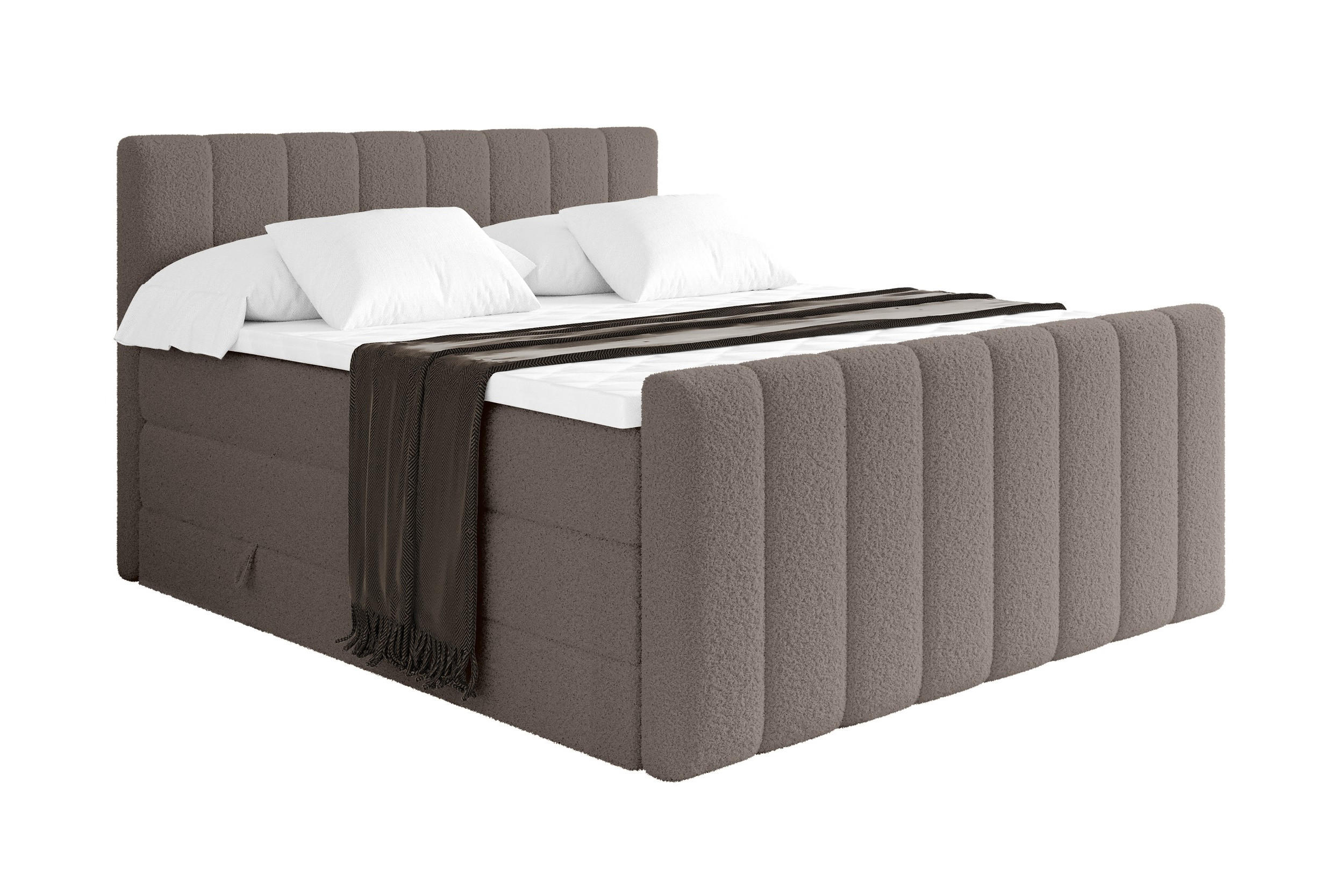 Altdecor Boxspringbett Braun 200x200 cm