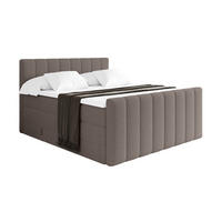 BOXSPRINGOVÁ POSTEL s matrací H3/H4 - OTTA-Z KING - 120x200 cm Hnědá - hnědá, kompozitní dřevo (120/200cm) - ALTDECOR