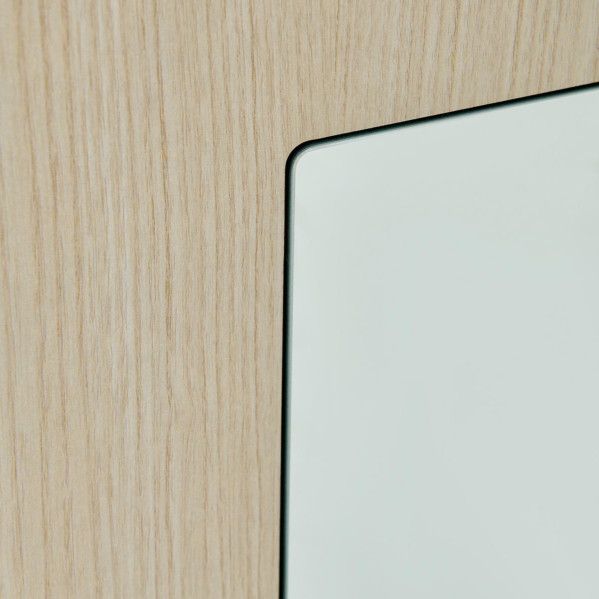 GARDEROBENSCHRANK Spiegel Kleiderstange Schmal Flurschrank - Naturfarben, Holzwerkstoff (54/179.5/34.5cm) - FLIEKS