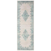 LÄUFER Laury Türkis 80x240 cm - Türkis, Kunststoff/Textil (80/240cm) - benuta Pop
