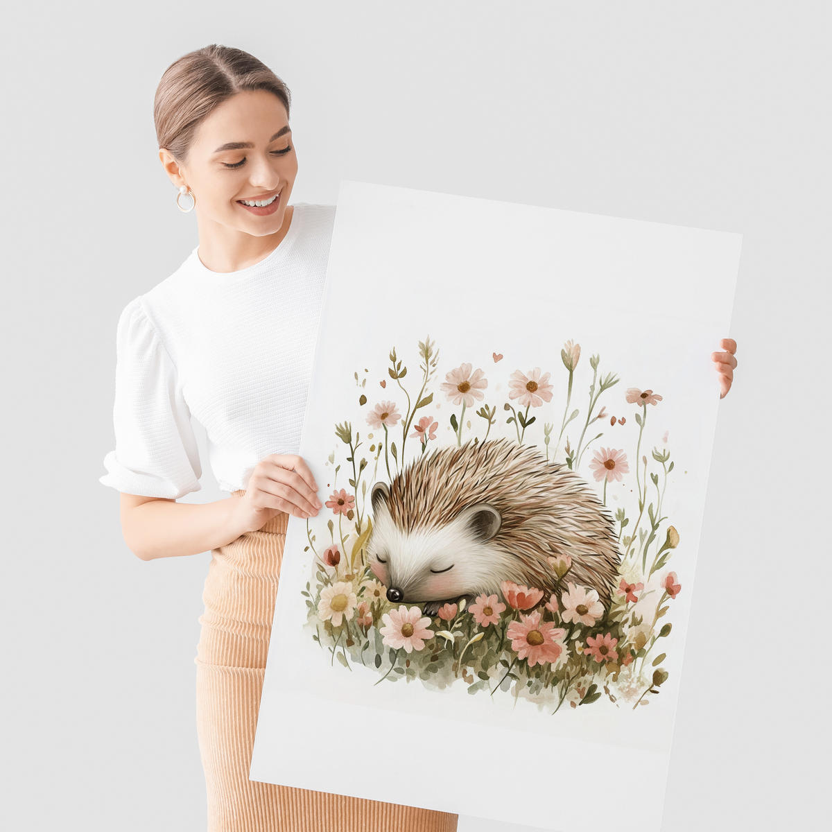 SADA PLAGÁTOV Do Detskej Izby Mackovia Mesiace Oblaky Hviezdy 3x Plagát A4 21 x 30 cm - oranžová/hnedá, papier (21/30/1cm) - Muralo