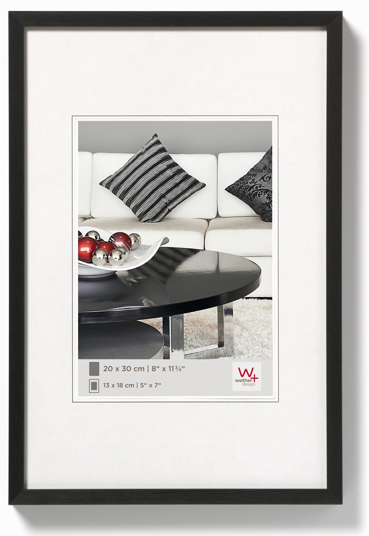 walther design Bilderrahmen Schwarz 14x19.1x1.8 cm