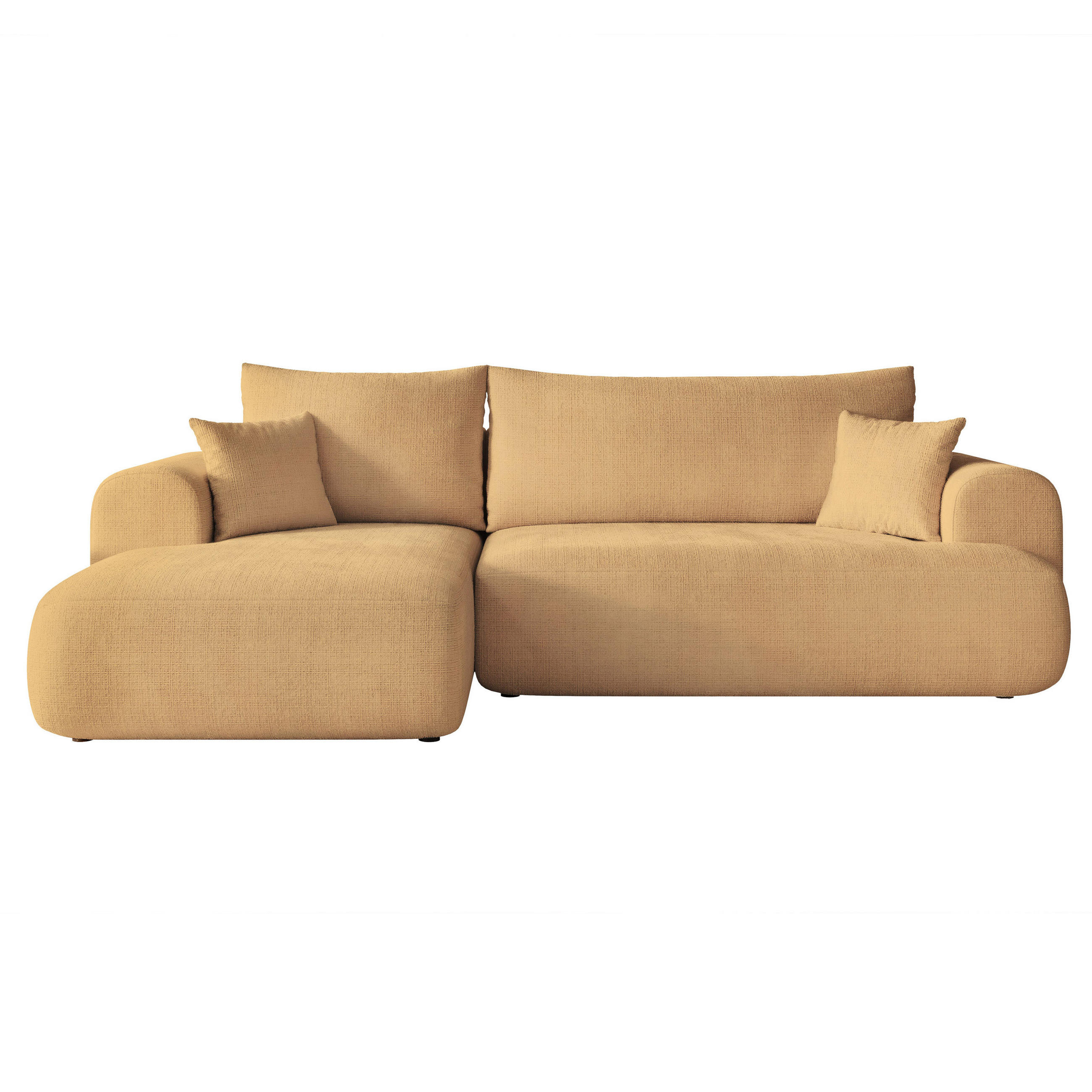 ECKSOFA BLOOM mit Schlaffunktion und Bettkasten Gelb - Gelb, Holzwerkstoff/Kunststoff (263/150cm) - Idohome