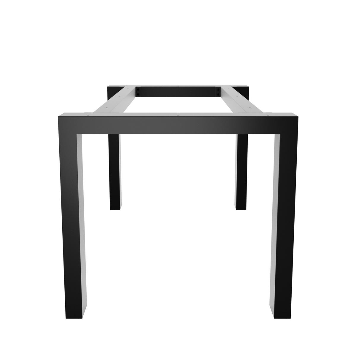 TISCHBEINE Etamin Extreme Schwarz Metall 200/80/72 cm - Schwarz, Metall (80/72/200cm) - Metalo Pro