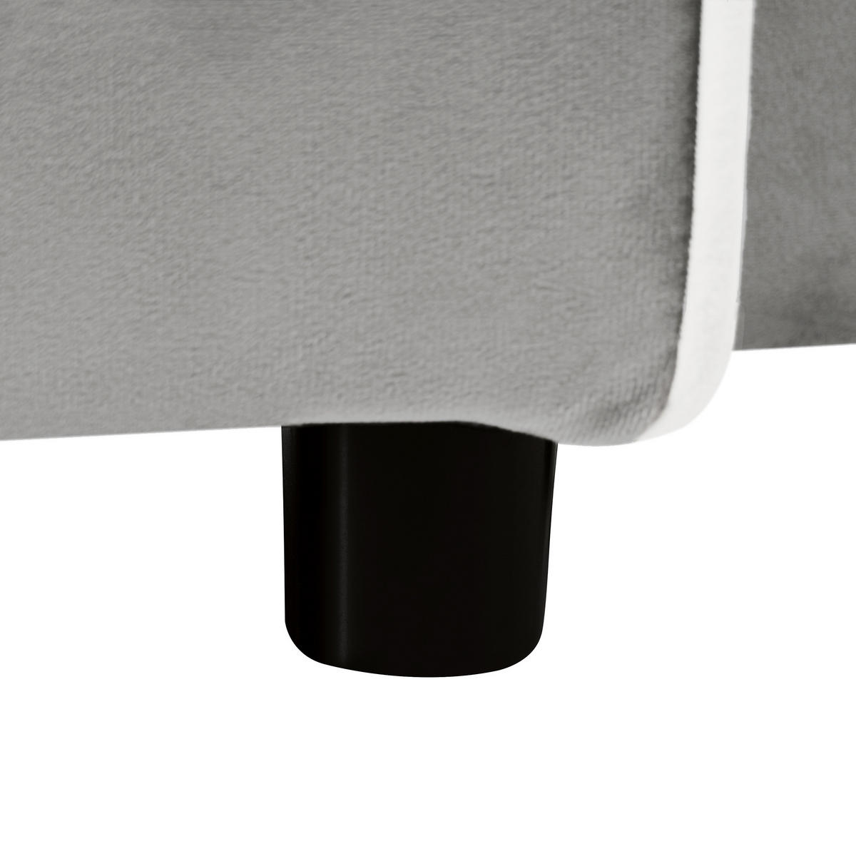 SCHLAFSESSEL Samt Antikgrau & Weiß verstellbar, ausziehbar und mit Getränkehaltern - Hellgrau, Kunststoff/Textil (83/76/75cm) - WISHDOR