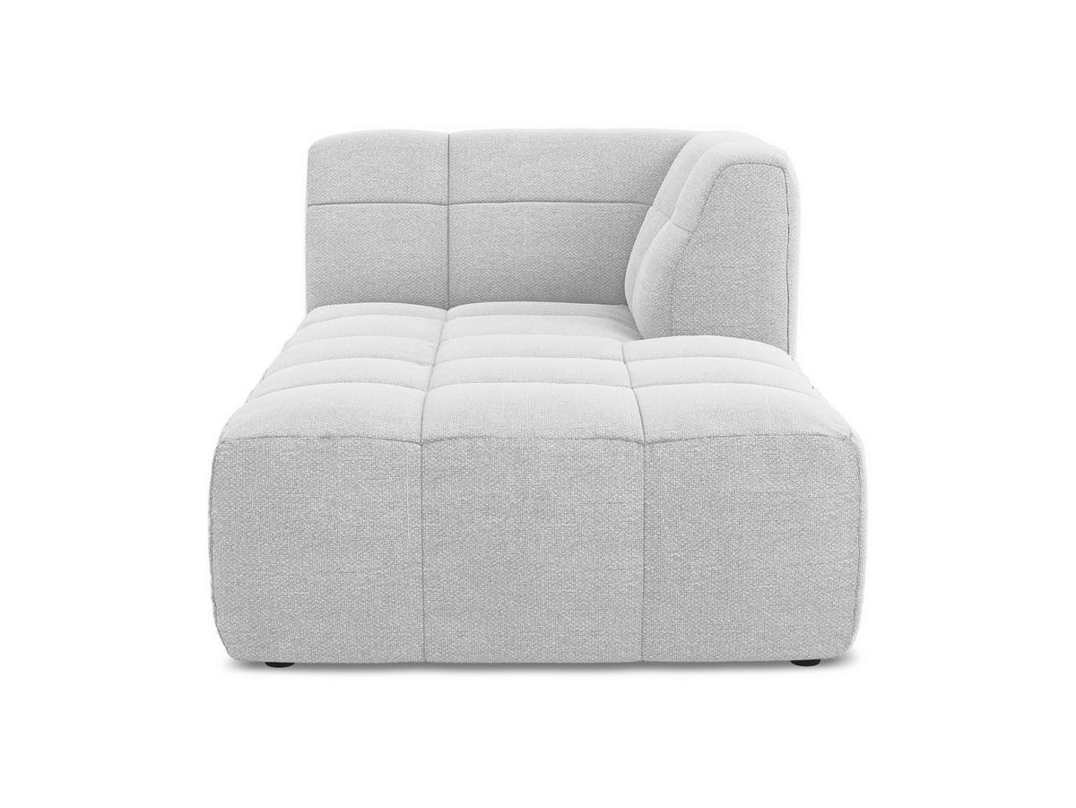 SOFAELEMENT Rechts Bouclé Stoff Grau - Silberfarben/Schwarz, Holzwerkstoff/Kunststoff (101/77/175cm) - Makamii
