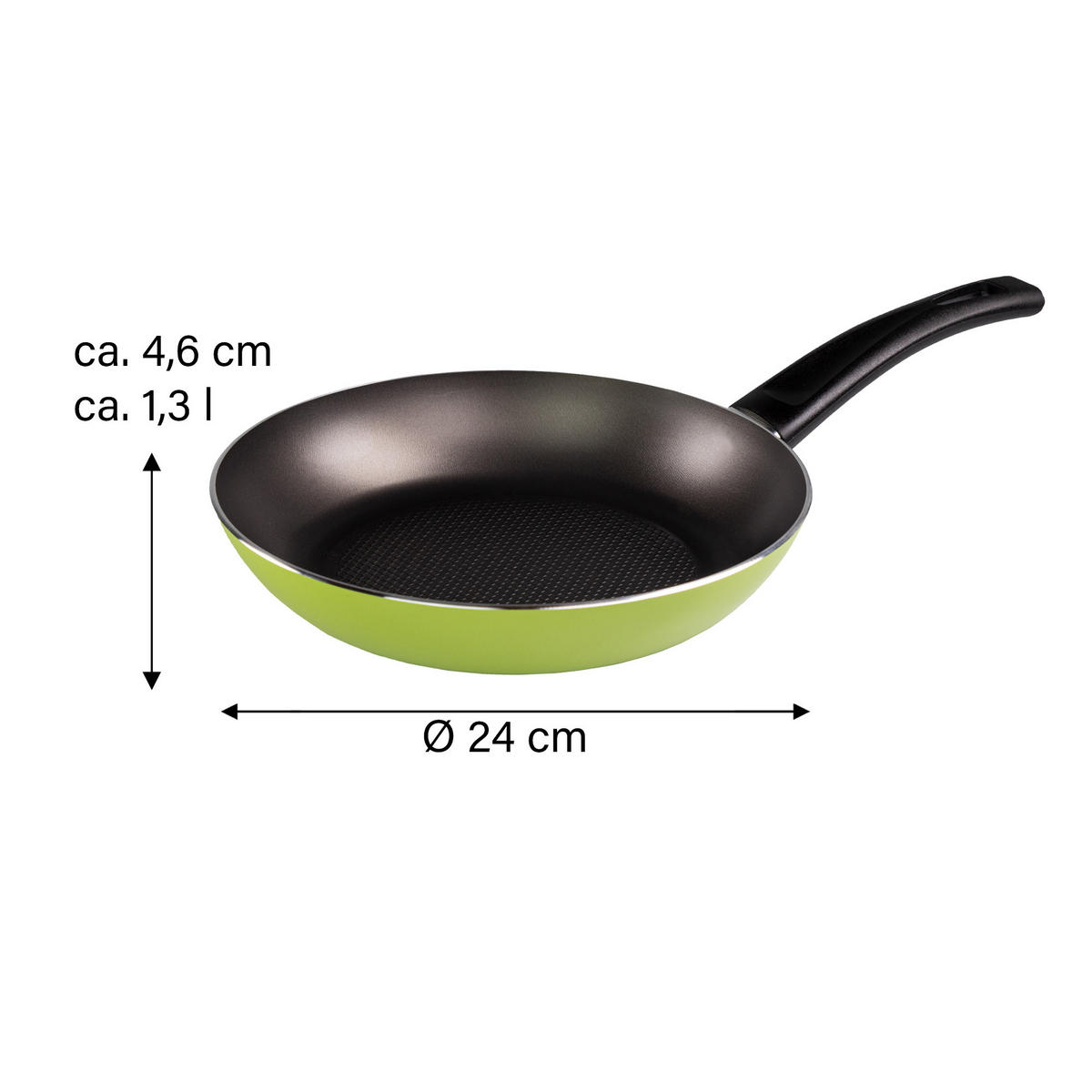 BRATPFANNE - Grün, Metall (24cm) - Stoneline