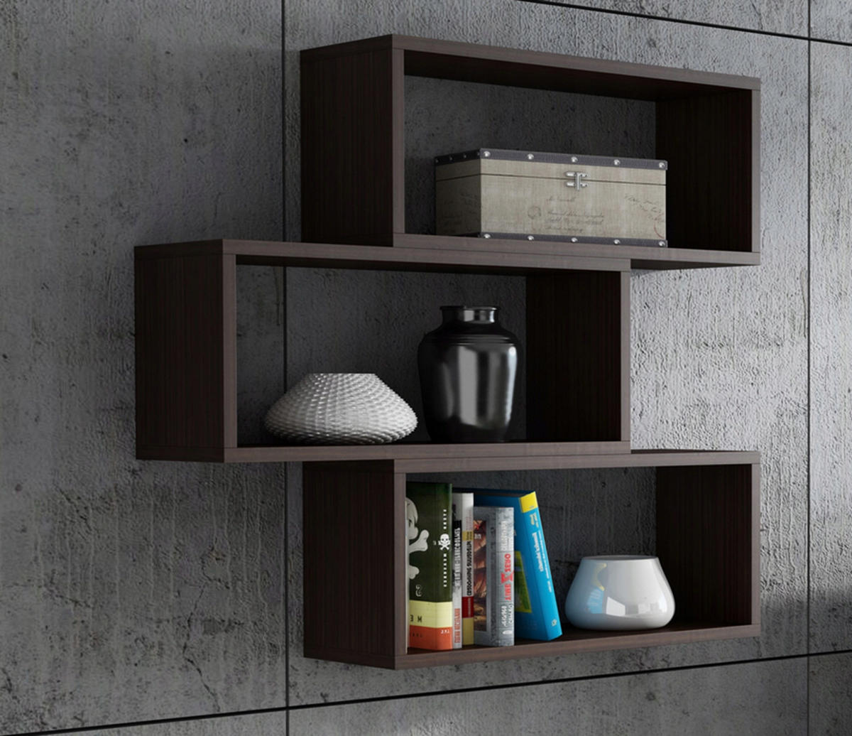 WANDREGAL Adam 3 Regalwürfel Wenge 65/21/93 cm - Wengefarben, Holzwerkstoff (65/93/21cm) - Matkam Möbel