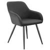 ESSZIMMERSTUHL 1er Set Marilyn 58 x 62 x 82 cm anthrazit/schwarz - Anthrazit/Schwarz, Kunststoff (62/82/58cm) - tectake
