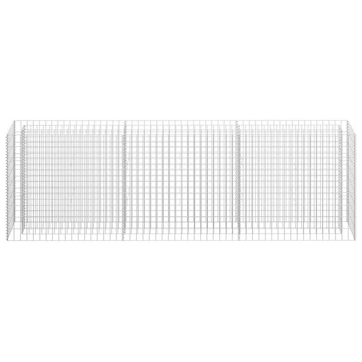 GABIONEN-HOCHBEET Verzinkter Stahl 270 x 30 x 90 - Silberfarben, Metall (270/90/30cm)