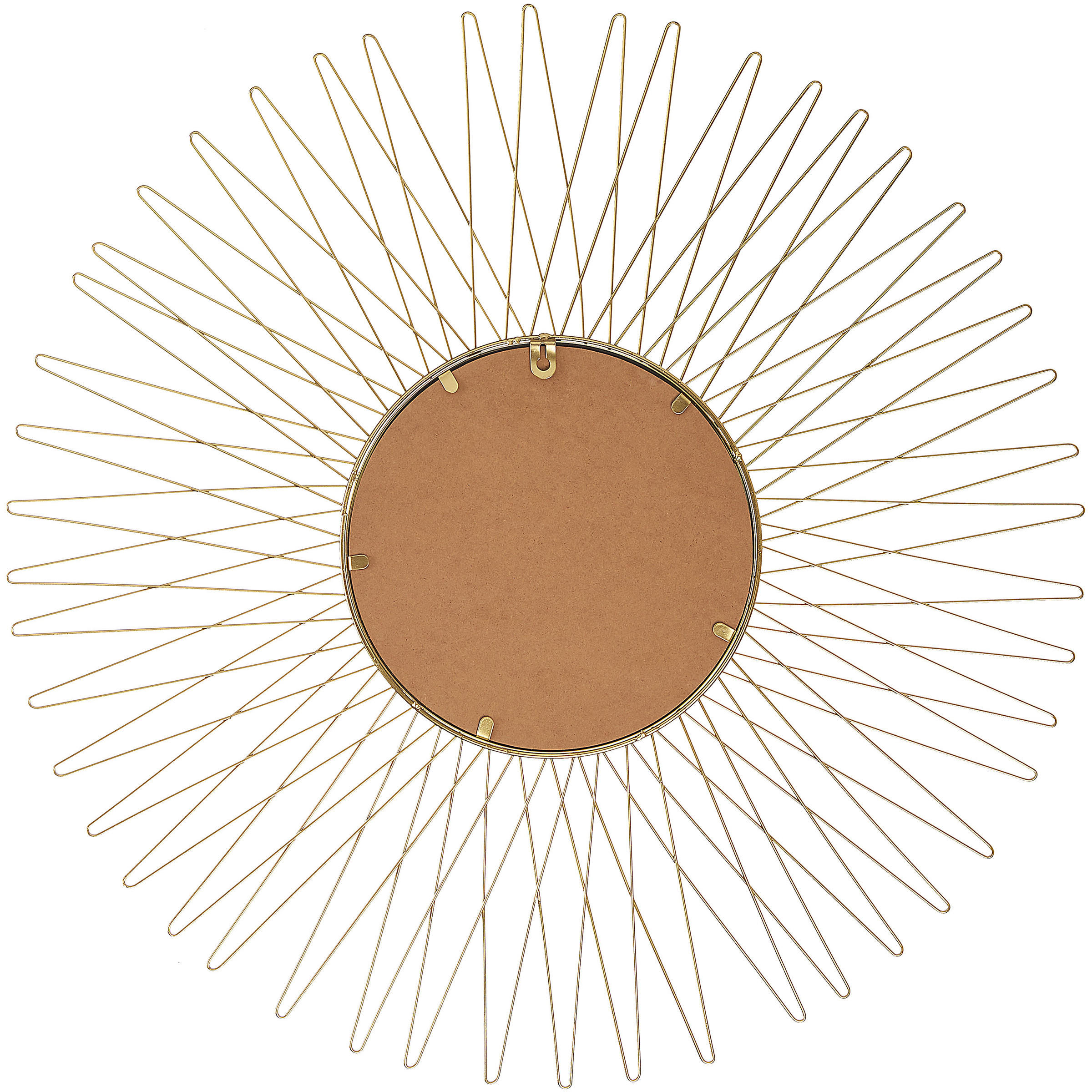 WANDSPIEGEL gold Sonnenform 70 cm Saumur - Goldfarben, Metall (70/4/70cm) - Beliani