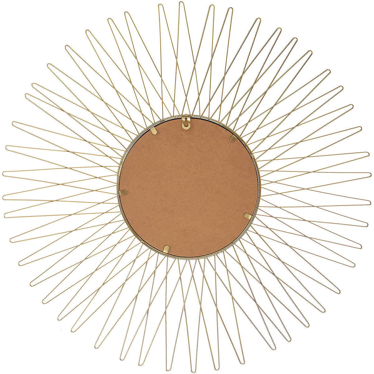 WANDSPIEGEL gold Sonnenform 70 cm Saumur - Goldfarben, Metall (70/4/70cm) - Beliani