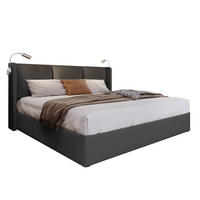 POLSTERBETT 160/200 cm Grau aus PU mit Bettkasten - Grau, Kunststoff (160/200cm) - OKMYHOME