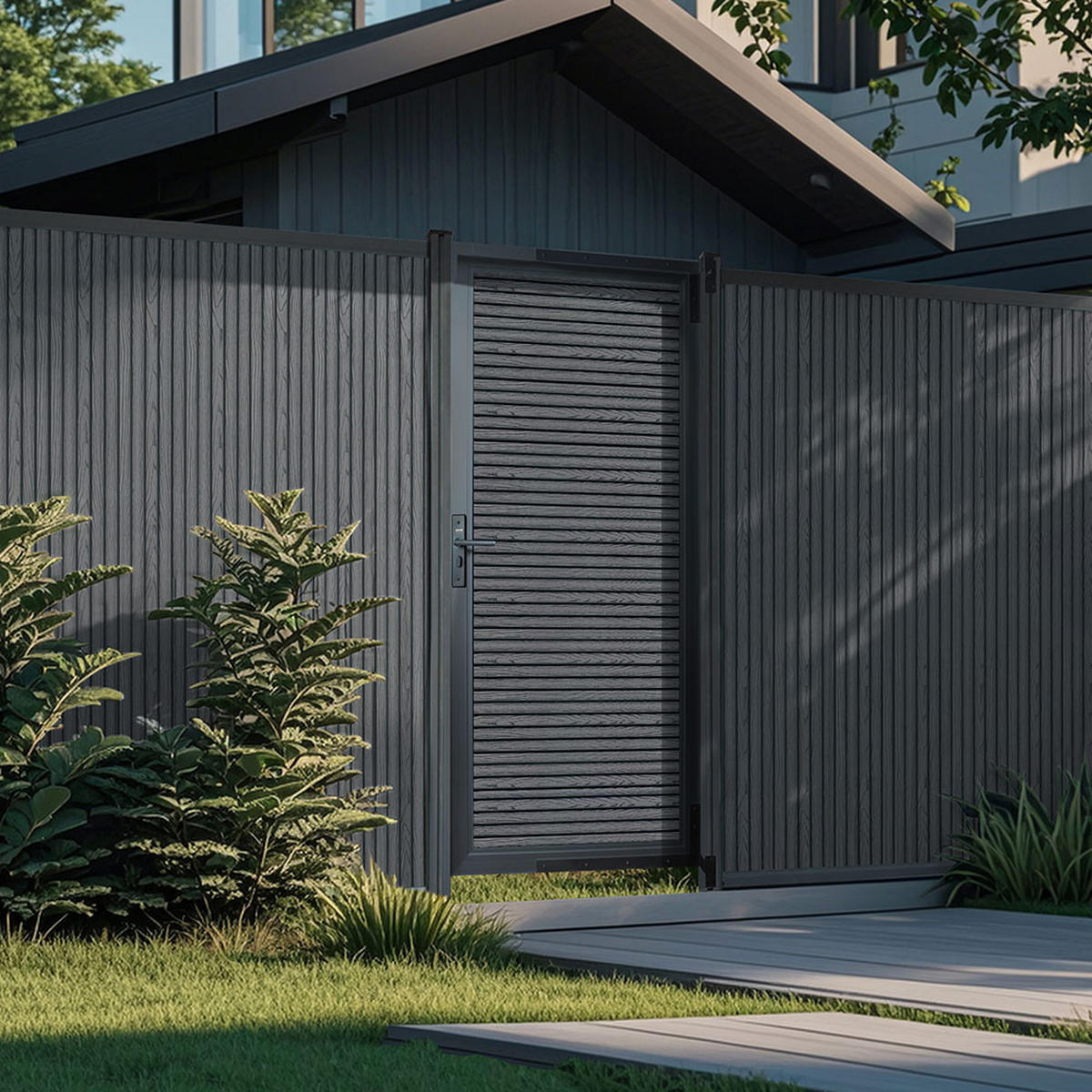 GARTENTOR CALLATOR PREMIUM - Horizontal - Anthrazit, Kunststoff (1/1cm) - Home Deluxe