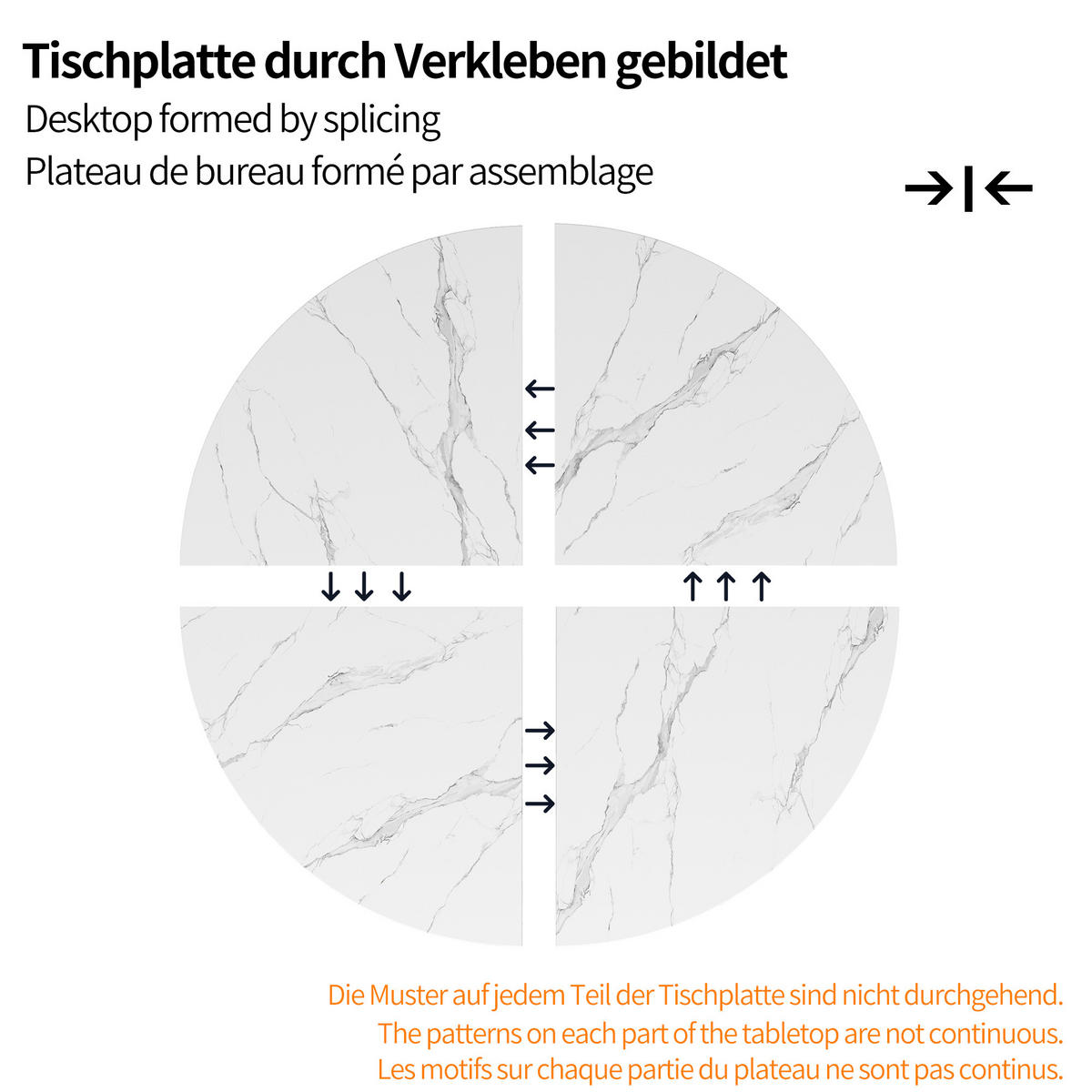 ESSTISCH Weiß-Schwarz 120/120/75 cm - Weiß, Holz (120/120/75cm) - PANGIVO