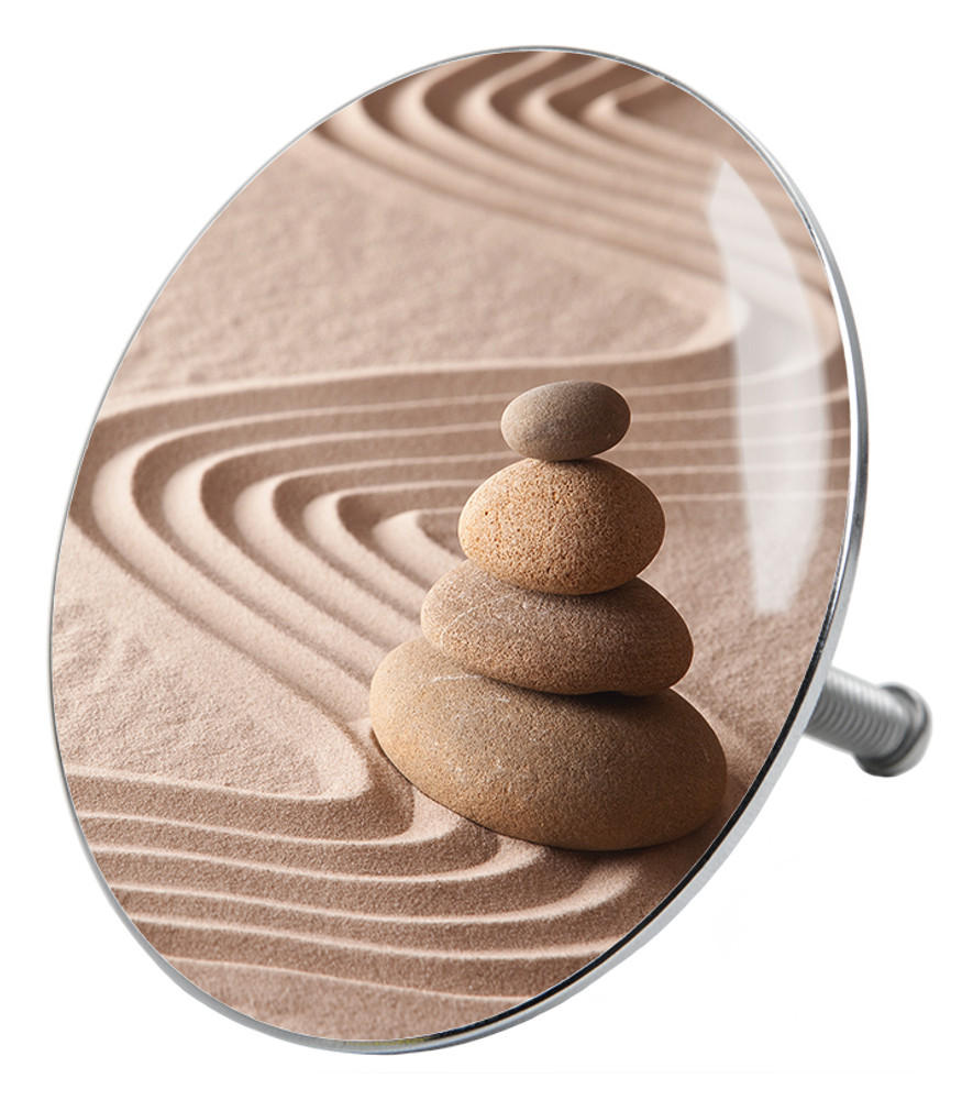 BADEWANNENSTÖPSEL Zen - Beige, Metall (8/10/10cm) - Sanilo