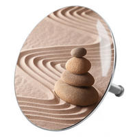 BADEWANNENSTÖPSEL Zen - Beige, Metall (8/10/10cm) - Sanilo