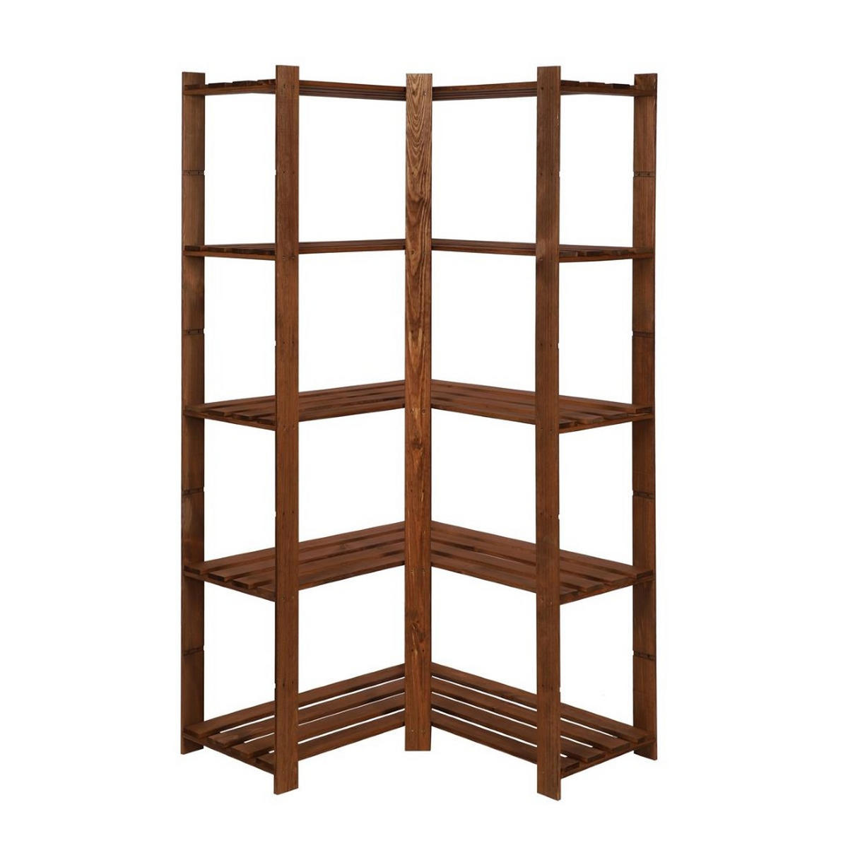 ECKREGAL PINEPEAK 170x85x38cm 5 Fachboden 1,2cm dickes Kiefernholz Braun - Braun, Holz (85/170/38cm) - PROREGAL