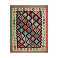 KELIM-TEPPICH handgewebt Gashgai Schwarz 194/157 cm Schurwolle - Schwarz, Textil (157/194cm) - Looma
