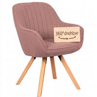 ESSZIMMERSTUHL Matera, drehbar - Beige/Altrosa, Naturmaterialien/Textil (59/84/61cm) - Mr. Deko
