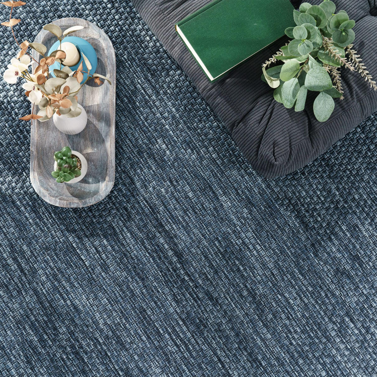 OUTDOORTEPPICH Dunkelblau 240 x 340 cm - Dunkelblau, Kunststoff (240/340cm) - TT Home