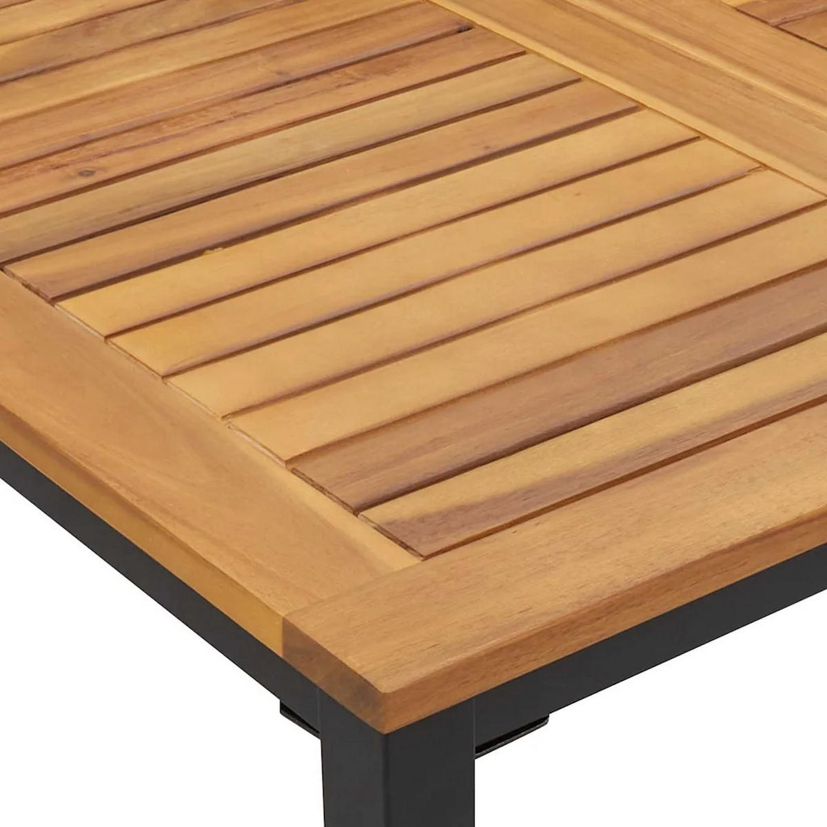 LOUNGEGARNITUR Garten 7-teiliges Schwarz - Schwarz, Holz - Kaket