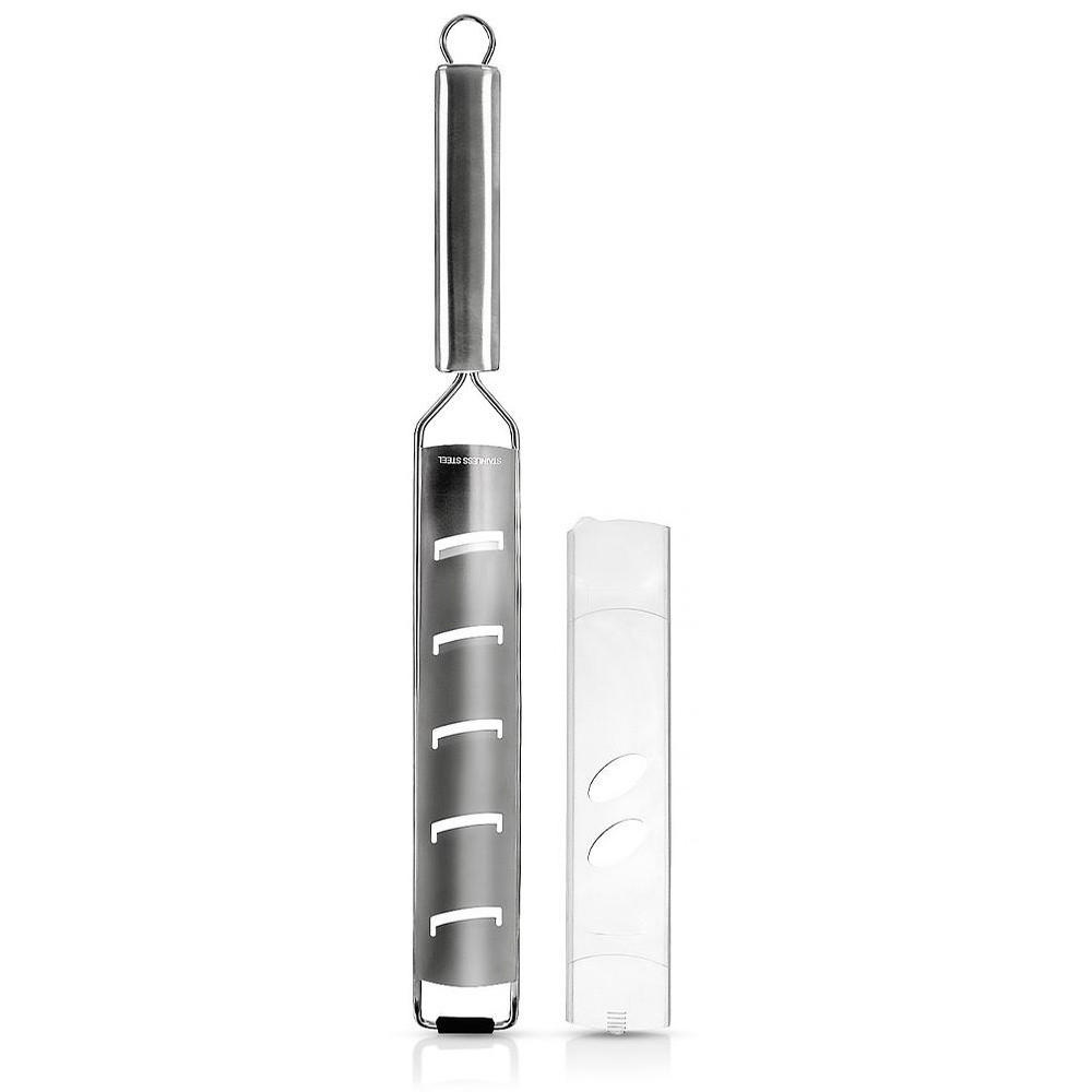 KÜCHENREIBE Flache Stahl 24 cm - Silberfarben, Metall (4/38/1.5cm) - Orion 