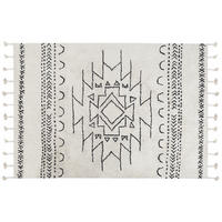KURZFLOR-TEPPICH Khouribga 200/140 cm - Weiß, Textil (140/200cm) - Beliani