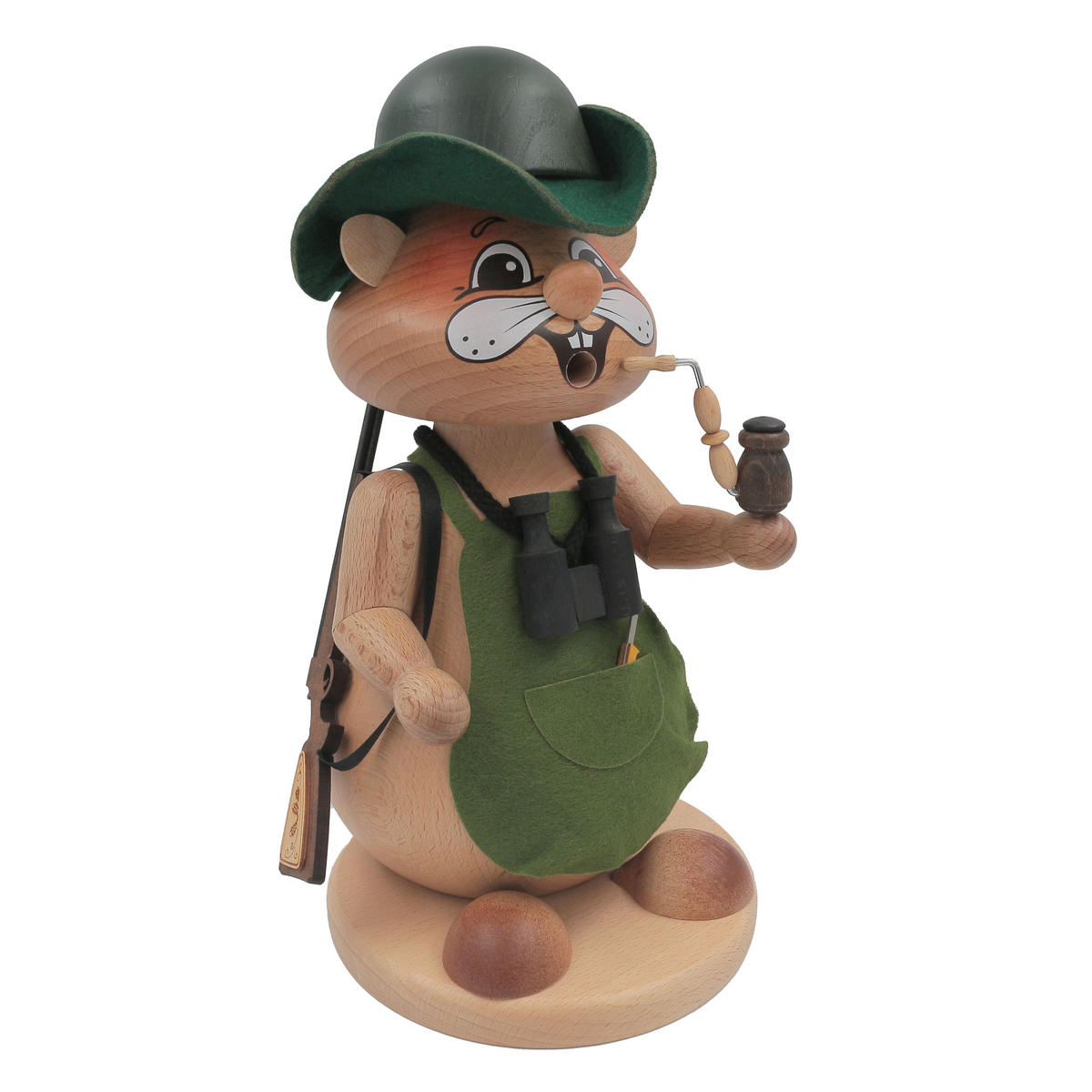 RAUCHFIGUR Hamster Jäger 24 cm - Multicolor, Holz (15/1/0.1cm)