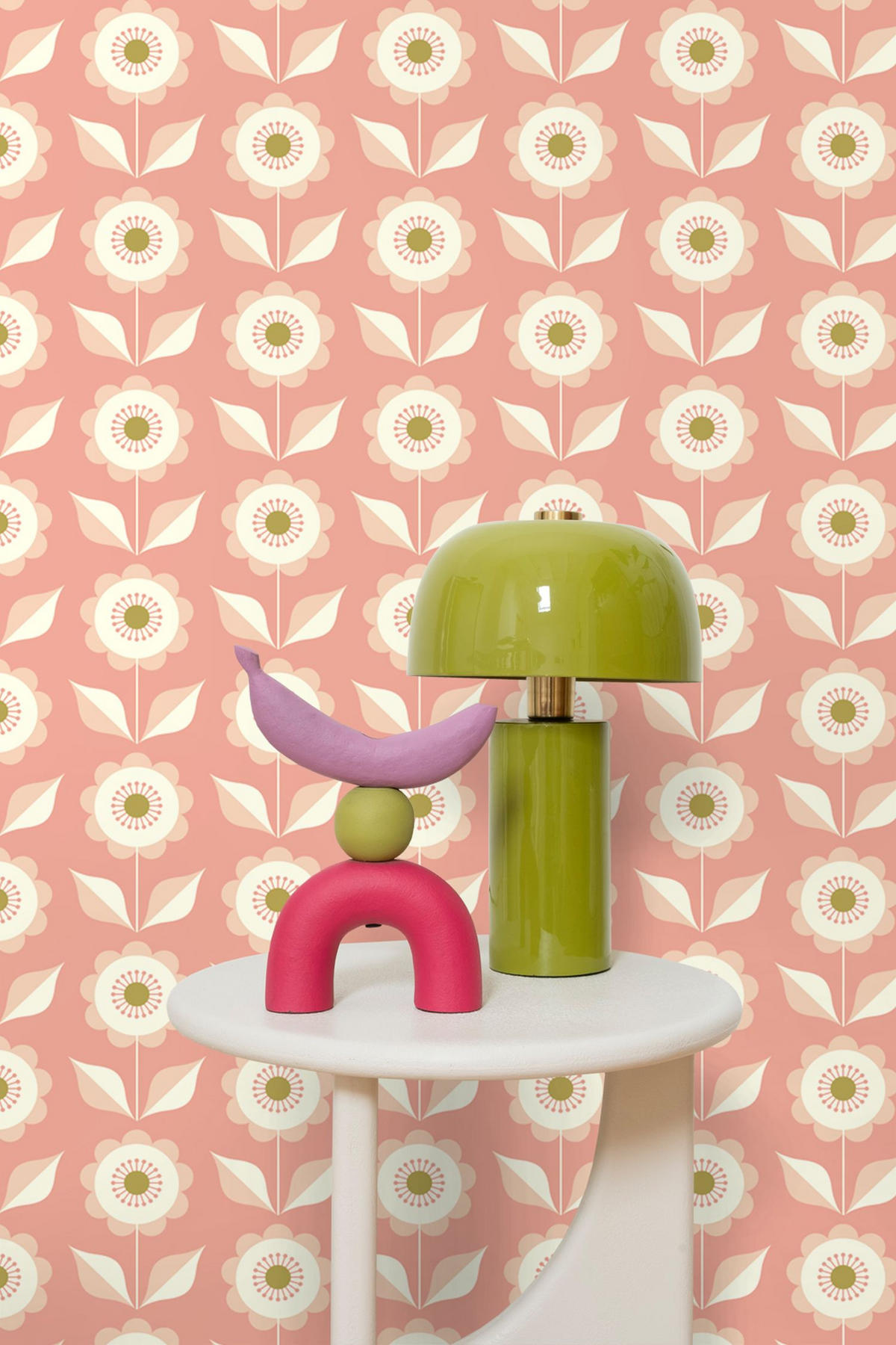 TAPETE Blumen 50 x 900 cm - Pink, Papier (50/900cm) - ESTAhome